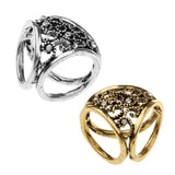 Maxbell Antique Scarf Ring Buckle Crystal Scarf Ring Clip for Women Antique Brass