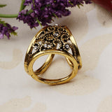 Maxbell Antique Scarf Ring Buckle Crystal Scarf Ring Clip for Women Antique Brass