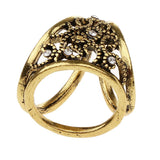 Maxbell Antique Scarf Ring Buckle Crystal Scarf Ring Clip for Women Antique Brass