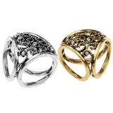 Maxbell Antique Scarf Ring Buckle Crystal Scarf Ring Clip for Women Antique Brass