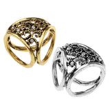 Maxbell Antique Scarf Ring Buckle Crystal Scarf Ring Clip for Women Antique Brass