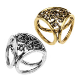 Maxbell Antique Scarf Ring Buckle Crystal Scarf Ring Clip for Women Antique Brass