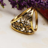 Maxbell Antique Scarf Ring Buckle Crystal Scarf Ring Clip for Women Antique Brass