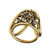 Maxbell Antique Scarf Ring Buckle Crystal Scarf Ring Clip for Women Antique Brass