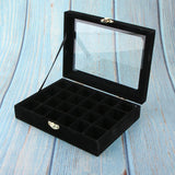 Maxbell Velvet Case Earring Necklace Organizer Display Jewelry Storage Box Black