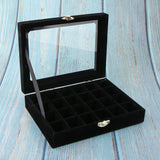 Maxbell Velvet Case Earring Necklace Organizer Display Jewelry Storage Box Black