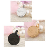 Maxbell Stainless Steel Bone Paw Print Round Cremation Keepsake Urn Pendant Silver
