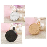 Maxbell Stainless Steel Bone Paw Print Round Cremation Keepsake Urn Pendant Silver