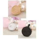 Maxbell Stainless Steel Bone Paw Print Round Cremation Keepsake Urn Pendant Silver
