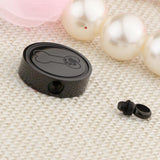 Maxbell Stainless Steel Bone Paw Print Round Cremation Keepsake Urn Pendant Black