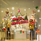 Maxbell Merry Christmas Santa Elk Wall Window Sticker DIY Decal Self Clings Decor