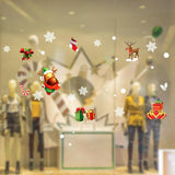 Maxbell Merry Christmas Santa Elk Wall Window Sticker DIY Decal Self Clings Decor