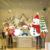 Maxbell Christmas Snowman Wall Mirror Window Sticker DIY Decal Self Clings Decor