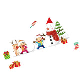 Maxbell Christmas Snowman Wall Mirror Window Sticker DIY Decal Self Clings Decor