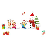 Maxbell Christmas Snowman Wall Mirror Window Sticker DIY Decal Self Clings Decor