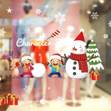 Maxbell Christmas Snowman Wall Mirror Window Sticker DIY Decal Self Clings Decor