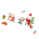 Maxbell Christmas Snowman Wall Mirror Window Sticker DIY Decal Self Clings Decor
