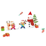 Maxbell Christmas Snowman Wall Mirror Window Sticker DIY Decal Self Clings Decor
