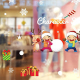 Maxbell Christmas Snowman Wall Mirror Window Sticker DIY Decal Self Clings Decor