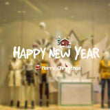 Maxbell Happy New Year Santa Claus Wall Window Sticker DIY Decal Self Clings Decor