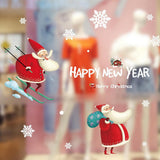 Maxbell Happy New Year Santa Claus Wall Window Sticker DIY Decal Self Clings Decor