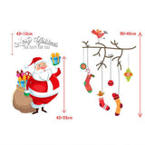 Maxbell Christmas Santa Claus Stockings Mirror Window Clings Sticker Decals Decor