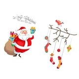 Maxbell Christmas Santa Claus Stockings Mirror Window Clings Sticker Decals Decor