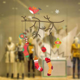 Maxbell Christmas Santa Claus Stockings Mirror Window Clings Sticker Decals Decor