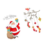 Maxbell Christmas Santa Claus Stockings Mirror Window Clings Sticker Decals Decor