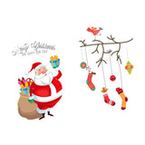 Maxbell Christmas Santa Claus Stockings Mirror Window Clings Sticker Decals Decor