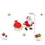 Maxbell Christmas Santa Claus Glass Door Mirror Window Clings Sticker Decals Decor