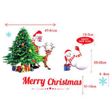 Maxbell Christmas Santa Claus Snowman Window Clings Sticker Decals Decorations