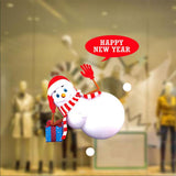 Maxbell Christmas Santa Claus Snowman Window Clings Sticker Decals Decorations
