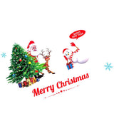Maxbell Christmas Santa Claus Snowman Window Clings Sticker Decals Decorations