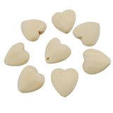 Maxbell 20pcs Heart Loose Eco-friendly Wooden Beads with Hole for DIY Jewelry  20mm