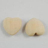 Maxbell 20pcs Heart Loose Eco-friendly Wooden Beads with Hole for DIY Jewelry  20mm