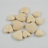 Maxbell 20pcs Heart Loose Eco-friendly Wooden Beads with Hole for DIY Jewelry  20mm