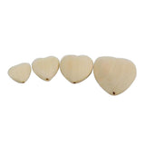 Maxbell 20pcs Heart Loose Eco-friendly Wooden Beads with Hole for DIY Jewelry  20mm