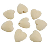 Maxbell 20pcs Heart Loose Eco-friendly Wooden Beads with Hole for DIY Jewelry  20mm