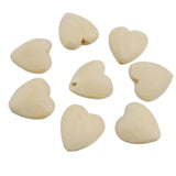 Maxbell 20pcs Heart Loose Eco-friendly Wooden Beads with Hole for DIY Jewelry  20mm