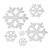 White Snowflake String & Sticker Window Clings Christmas Decor D - 6Pcs