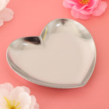 Maxbell Metal Heart-Shaped Jewelry Holder Storage Trays Dish Plate Platter Silver