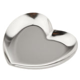 Maxbell Metal Heart-Shaped Jewelry Holder Storage Trays Dish Plate Platter Silver