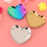 Maxbell Metal Heart-Shaped Jewelry Holder Storage Trays Dish Plate Platter Silver