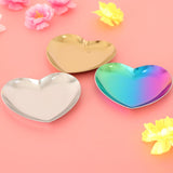 Maxbell Metal Heart-Shaped Jewelry Holder Storage Trays Dish Plate Platter Silver