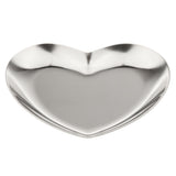 Maxbell Metal Heart-Shaped Jewelry Holder Storage Trays Dish Plate Platter Silver