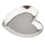 Maxbell Metal Heart-Shaped Jewelry Holder Storage Trays Dish Plate Platter Silver