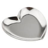 Maxbell Metal Heart-Shaped Jewelry Holder Storage Trays Dish Plate Platter Silver