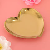 Maxbell Metal Heart-Shaped Jewelry Holder Storage Trays Dish Plate Platter Golden