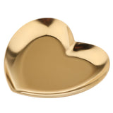 Maxbell Metal Heart-Shaped Jewelry Holder Storage Trays Dish Plate Platter Golden